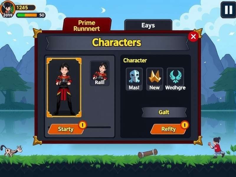 Rupnagar Prime Runner character selection screen